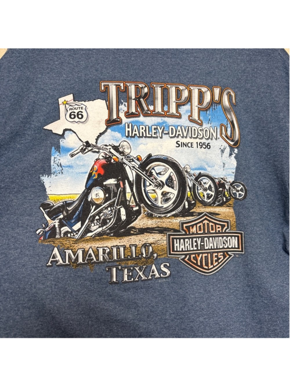 Harley Davidson authentic store tee, Tripp's in Amarillo TX NWOT XL